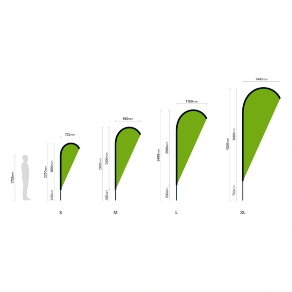  Flags - Teardrop - Dimensions - 700px