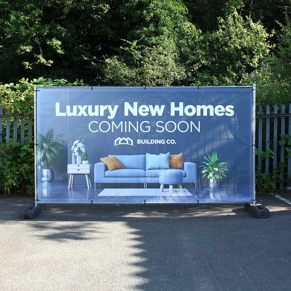 Heras Fencing Banners - Square Corners - Complete